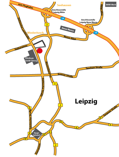 Karte Leipzig